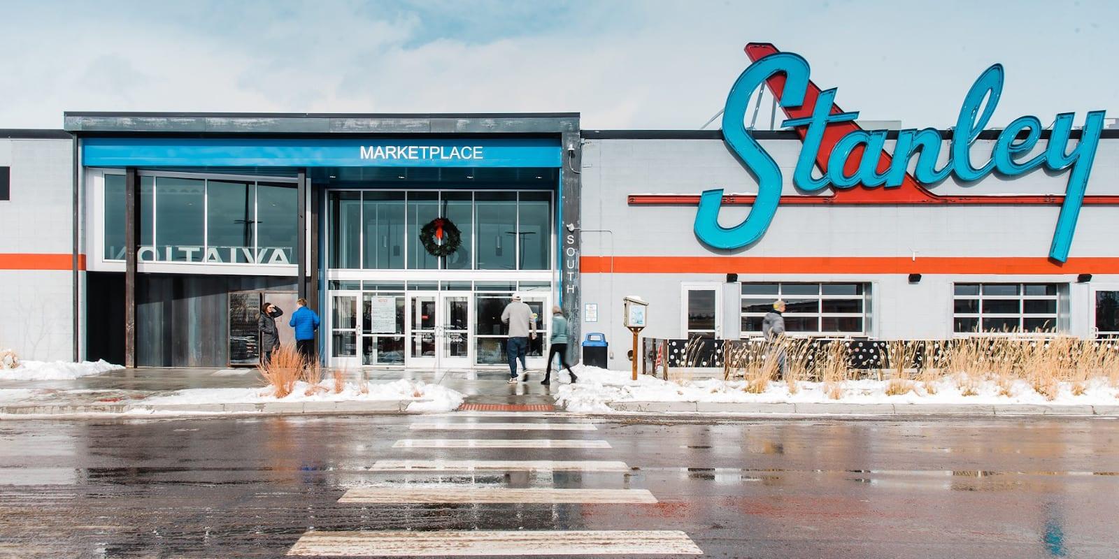 Commercial storefront and entrance in Aurora, Colorado